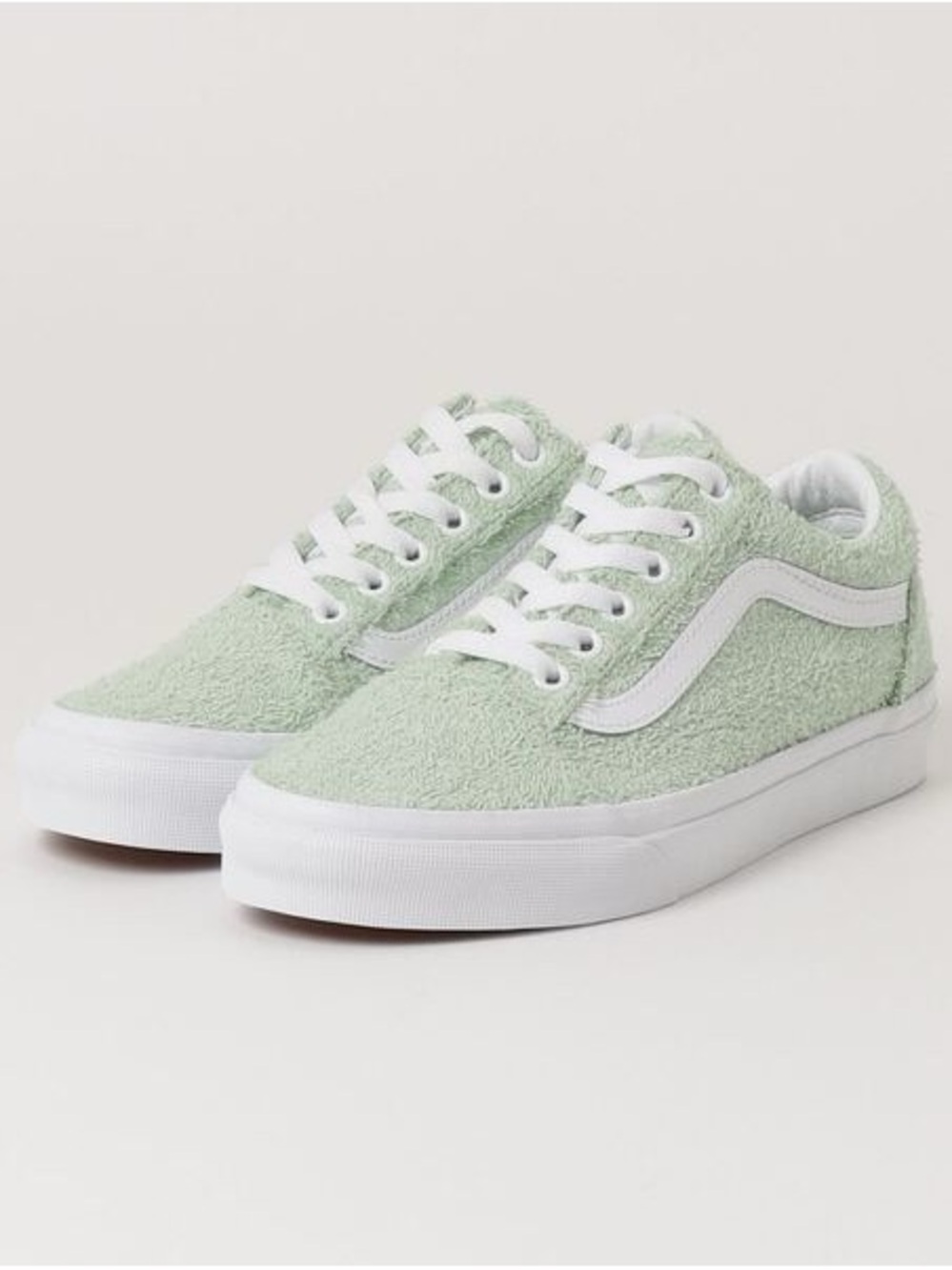Vans Okd Skool Terry Cloth Low-Top Sneakers in Sage Green